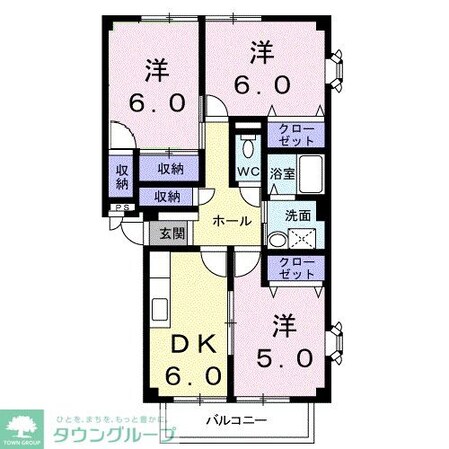 クローバーヒルズCの物件間取画像